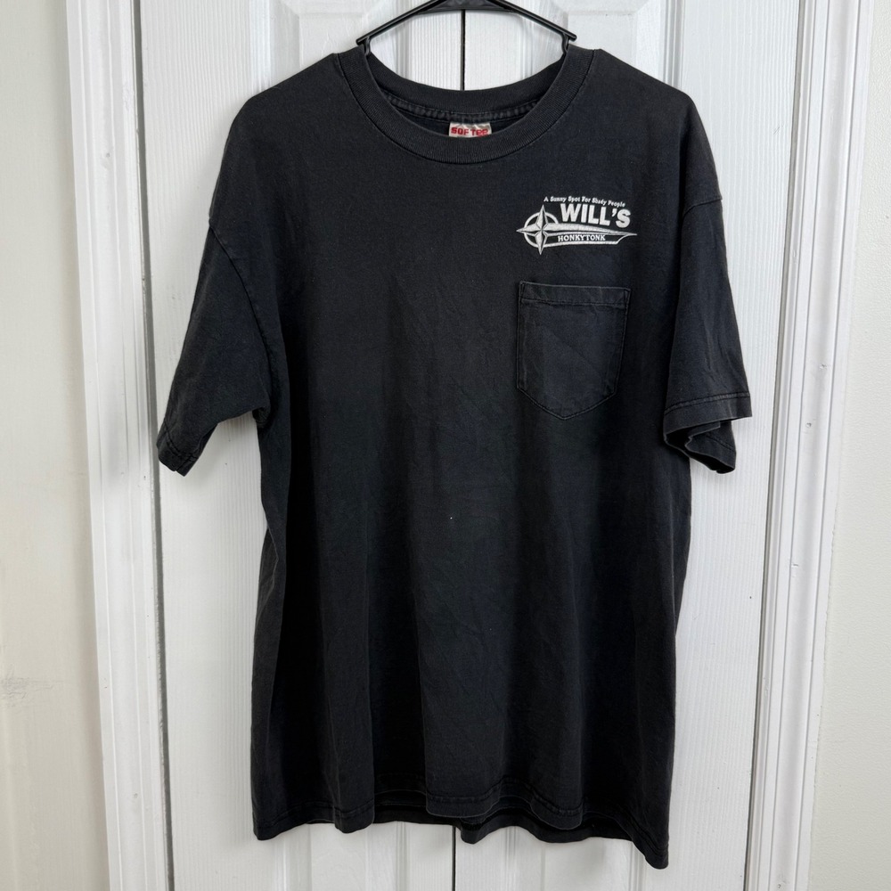 Will's HonkyTonk Daytona Biker Tee 2000 Pocket Shirt Vintage SOF TEE‎ XL USA